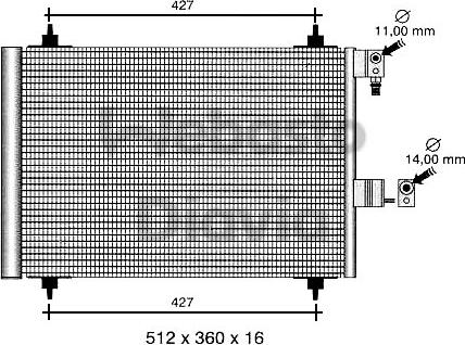 Webasto 82D0225411A - Конденсатор кондиционера autospares.lv