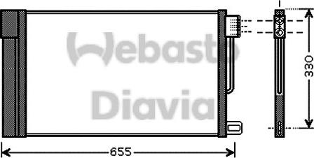 Webasto 82D0225552A - Конденсатор кондиционера autospares.lv