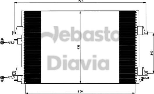 Webasto 82D0225639A - Конденсатор кондиционера autospares.lv