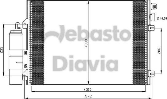 Webasto 82D0225635A - Конденсатор кондиционера autospares.lv