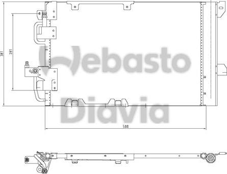 Webasto 82D0225196A - Конденсатор кондиционера autospares.lv