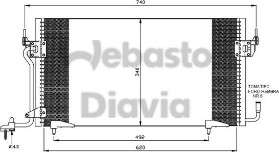 Webasto 82D0225117A - Конденсатор кондиционера autospares.lv