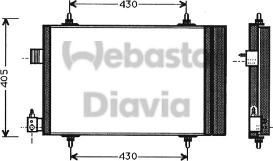 Webasto 82D0225250A - Конденсатор кондиционера autospares.lv
