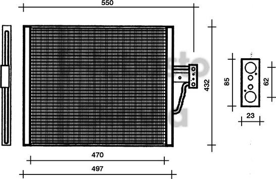 Webasto 82D0225238A - Конденсатор кондиционера autospares.lv