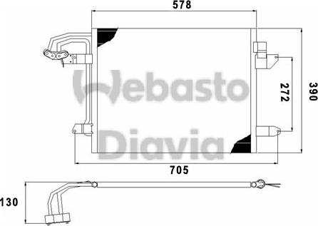 Webasto 82D0226191MA - Конденсатор кондиционера autospares.lv