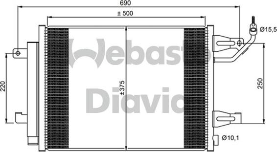 Webasto 82D0226293MA - Конденсатор кондиционера autospares.lv