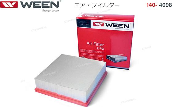 Ween 140-4098 - Воздушный фильтр, двигатель autospares.lv