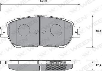 Ween 151-0017 - Тормозные колодки, дисковые, комплект autospares.lv