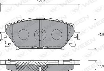 Ween 151-0021 - Тормозные колодки, дисковые, комплект autospares.lv