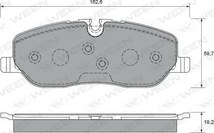 Ween 151-1999 - Тормозные колодки, дисковые, комплект autospares.lv