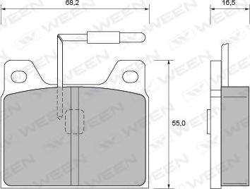 Ween 151-1949 - Тормозные колодки, дисковые, комплект autospares.lv