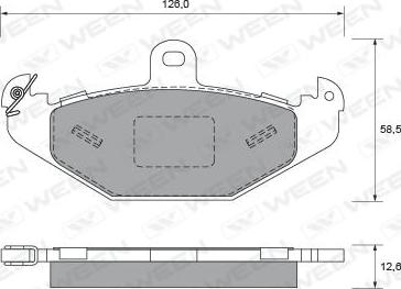 Ween 151-1909 - Тормозные колодки, дисковые, комплект autospares.lv