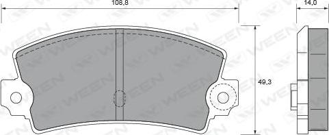 Ween 151-1904 - Тормозные колодки, дисковые, комплект autospares.lv