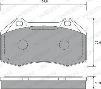 Ween 151-1981 - Тормозные колодки, дисковые, комплект autospares.lv