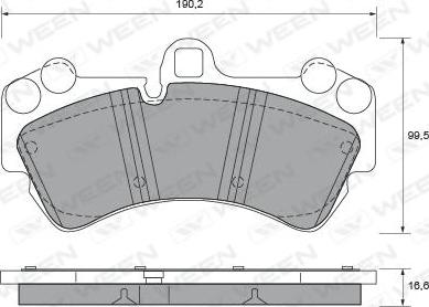 Ween 151-1937 - Тормозные колодки, дисковые, комплект autospares.lv