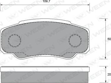 Ween 151-1920 - Тормозные колодки, дисковые, комплект autospares.lv