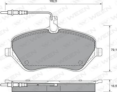 Ween 151-1972 - Тормозные колодки, дисковые, комплект autospares.lv