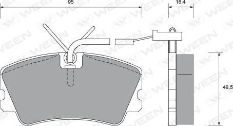 Ween 151-1499 - Тормозные колодки, дисковые, комплект autospares.lv