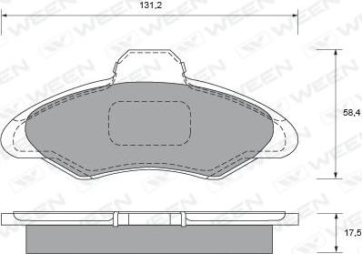 Ween 151-1495 - Тормозные колодки, дисковые, комплект autospares.lv