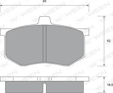 Ween 151-1445 - Тормозные колодки, дисковые, комплект autospares.lv