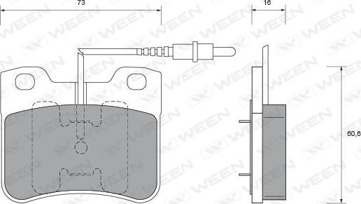 Ween 151-1440 - Тормозные колодки, дисковые, комплект autospares.lv