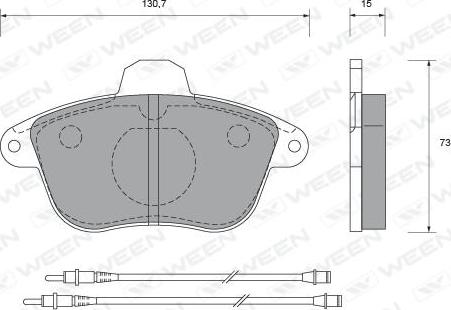 Ween 151-1441 - Тормозные колодки, дисковые, комплект autospares.lv