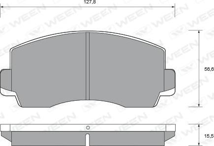 Ween 151-1457 - Тормозные колодки, дисковые, комплект autospares.lv