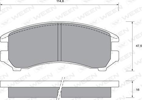 Ween 151-1404 - Тормозные колодки, дисковые, комплект autospares.lv