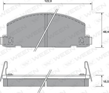 Ween 151-1418 - Тормозные колодки, дисковые, комплект autospares.lv