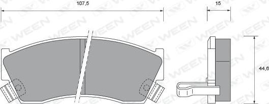 Ween 151-1484 - Тормозные колодки, дисковые, комплект autospares.lv