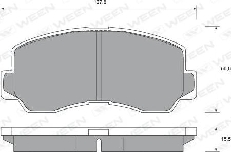 Ween 151-1434 - Тормозные колодки, дисковые, комплект autospares.lv