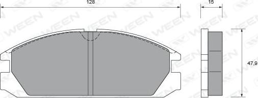 Ween 151-1433 - Тормозные колодки, дисковые, комплект autospares.lv