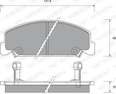 Ween 151-1426 - Тормозные колодки, дисковые, комплект autospares.lv