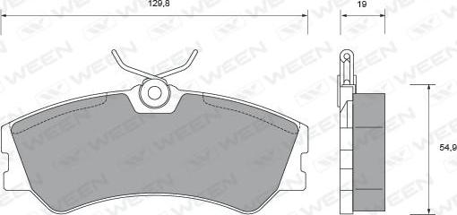 Ween 151-1470 - Тормозные колодки, дисковые, комплект autospares.lv