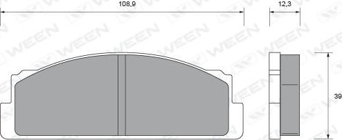 Ween 151-1597 - Тормозные колодки, дисковые, комплект autospares.lv