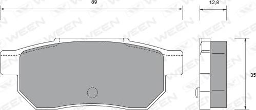 Ween 151-1549 - Тормозные колодки, дисковые, комплект autospares.lv