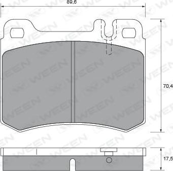 Ween 151-1514 - Тормозные колодки, дисковые, комплект autospares.lv