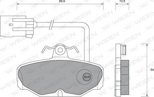 Ween 151-1587 - Тормозные колодки, дисковые, комплект autospares.lv