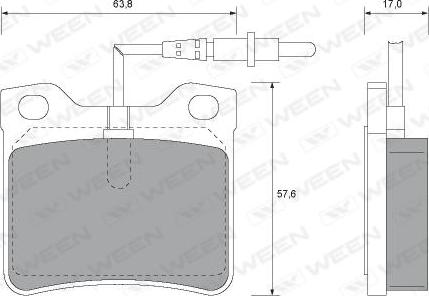 Ween 151-1535 - Тормозные колодки, дисковые, комплект autospares.lv