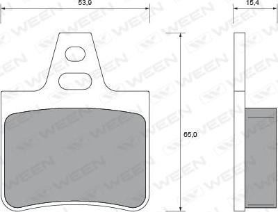 Ween 151-1536 - Тормозные колодки, дисковые, комплект autospares.lv