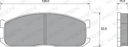 Ween 151-1533 - Тормозные колодки, дисковые, комплект autospares.lv