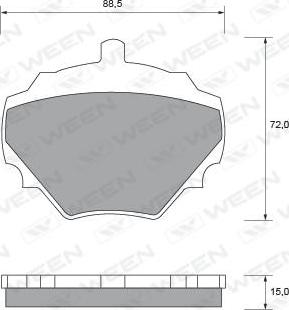 Ween 151-1526 - Тормозные колодки, дисковые, комплект autospares.lv