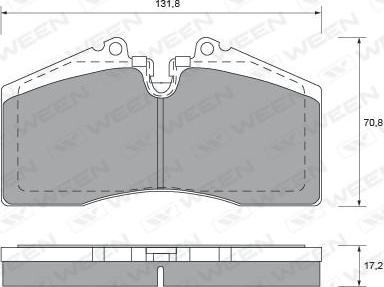 Ween 151-1520 - Тормозные колодки, дисковые, комплект autospares.lv