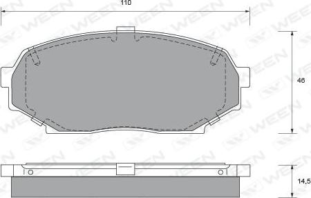 Ween 151-1579 - Тормозные колодки, дисковые, комплект autospares.lv