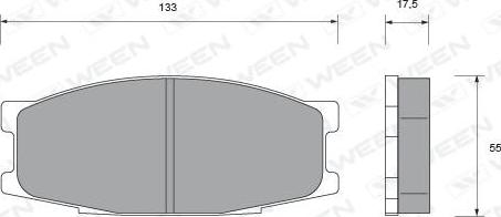 Ween 151-1575 - Тормозные колодки, дисковые, комплект autospares.lv