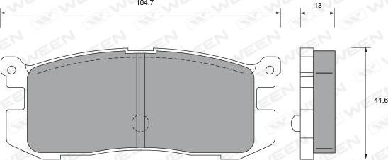 Ween 151-1576 - Тормозные колодки, дисковые, комплект autospares.lv