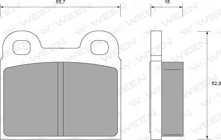 Ween 151-1571 - Тормозные колодки, дисковые, комплект autospares.lv