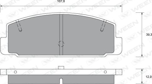 Ween 151-1578 - Тормозные колодки, дисковые, комплект autospares.lv