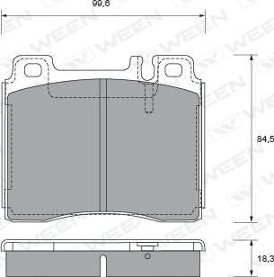 Ween 151-1657 - Тормозные колодки, дисковые, комплект autospares.lv