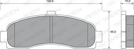 Ween 151-1603 - Тормозные колодки, дисковые, комплект autospares.lv